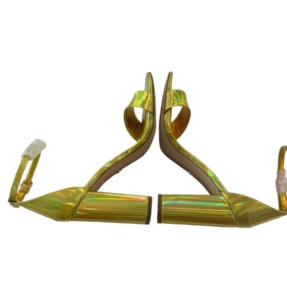 Sam Edelman‎ Women’s Gold Metallic Yaro Ankle Strap Sandal Size 9 - Picture 15 of 16